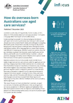 How do overseas born Australians use aged care services?