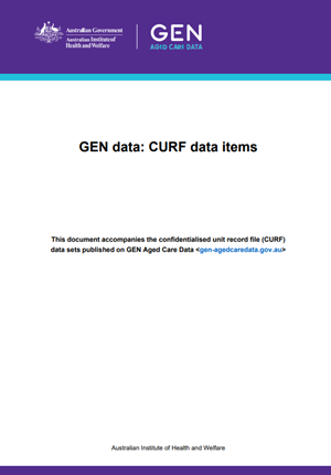 GEN data: CURF data items